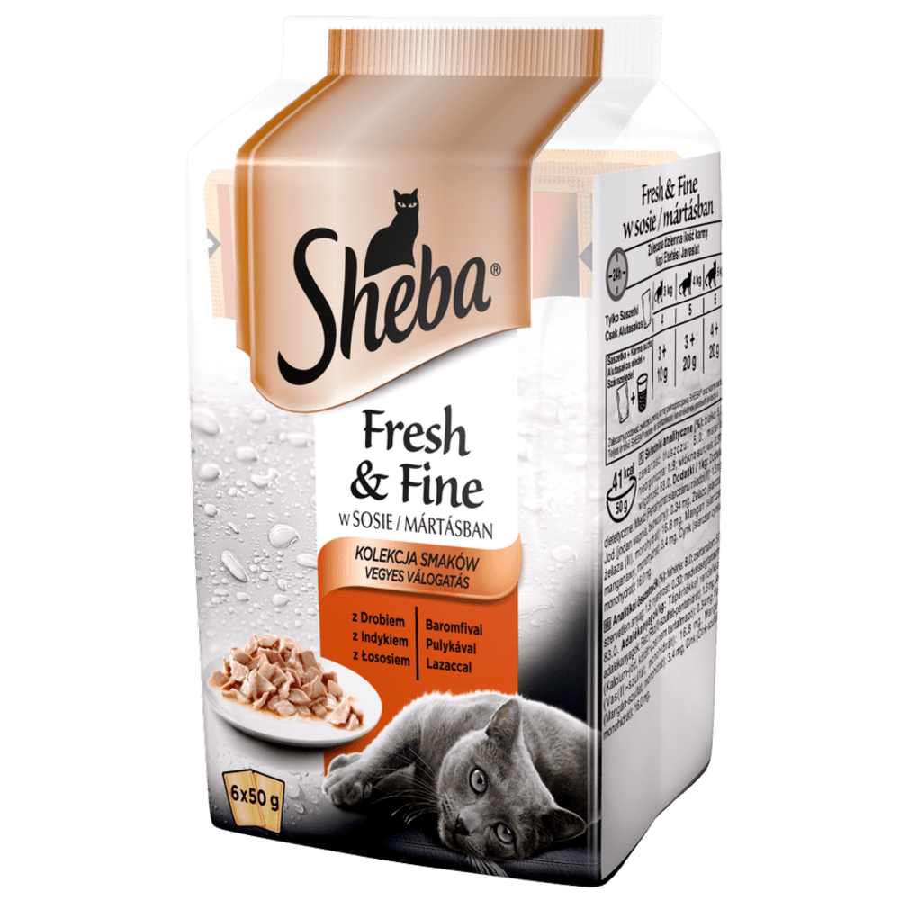 SHEBA® Fresh & Fine Mix Mini Dań w sosie 6x50 g - 1